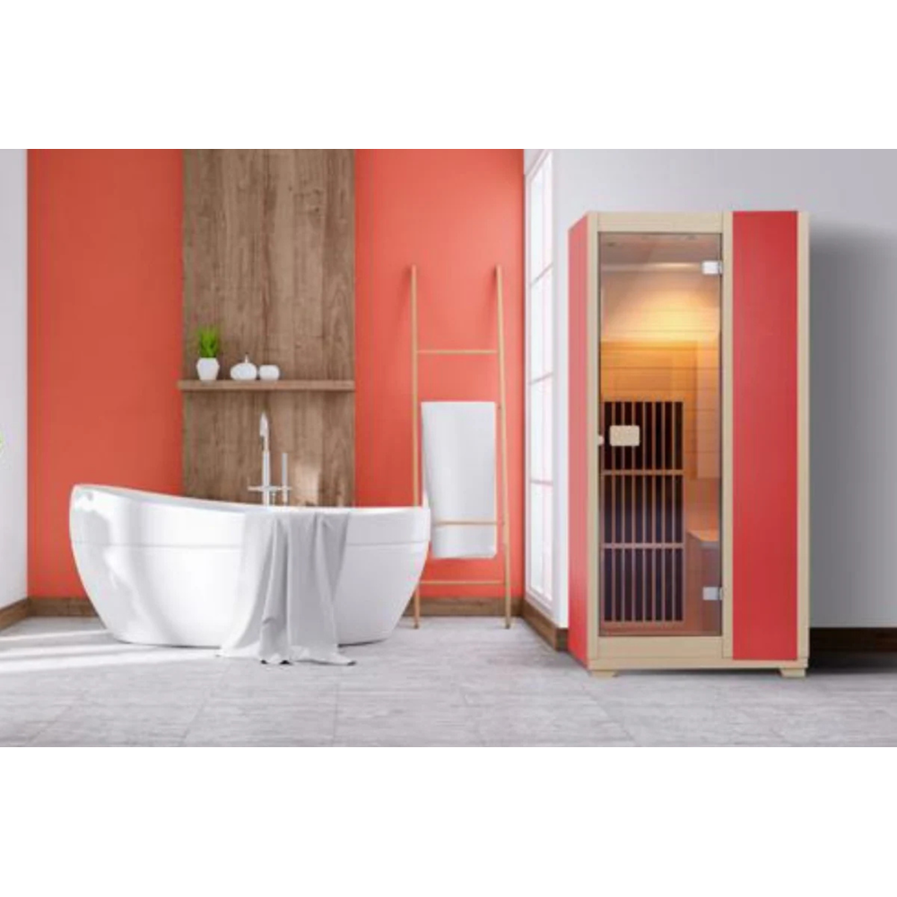 Blisspod | Vienna | Far Infrared Sauna | Canadian Hemlock Very Low EMF | 72.8"H x 35.4"W x 25.6"D | 1 Person
