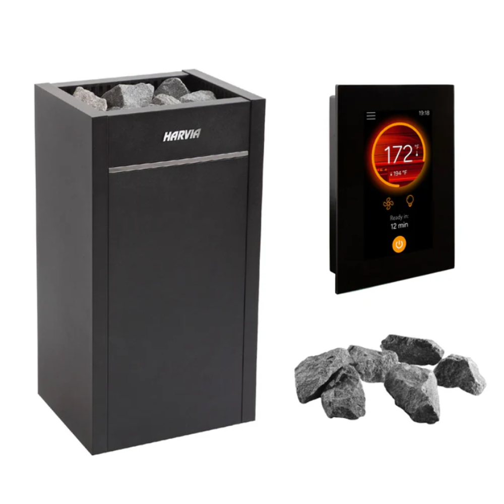 Harvia Virta Sauna Heater Stainless Steel with Rocks and WiFi Control