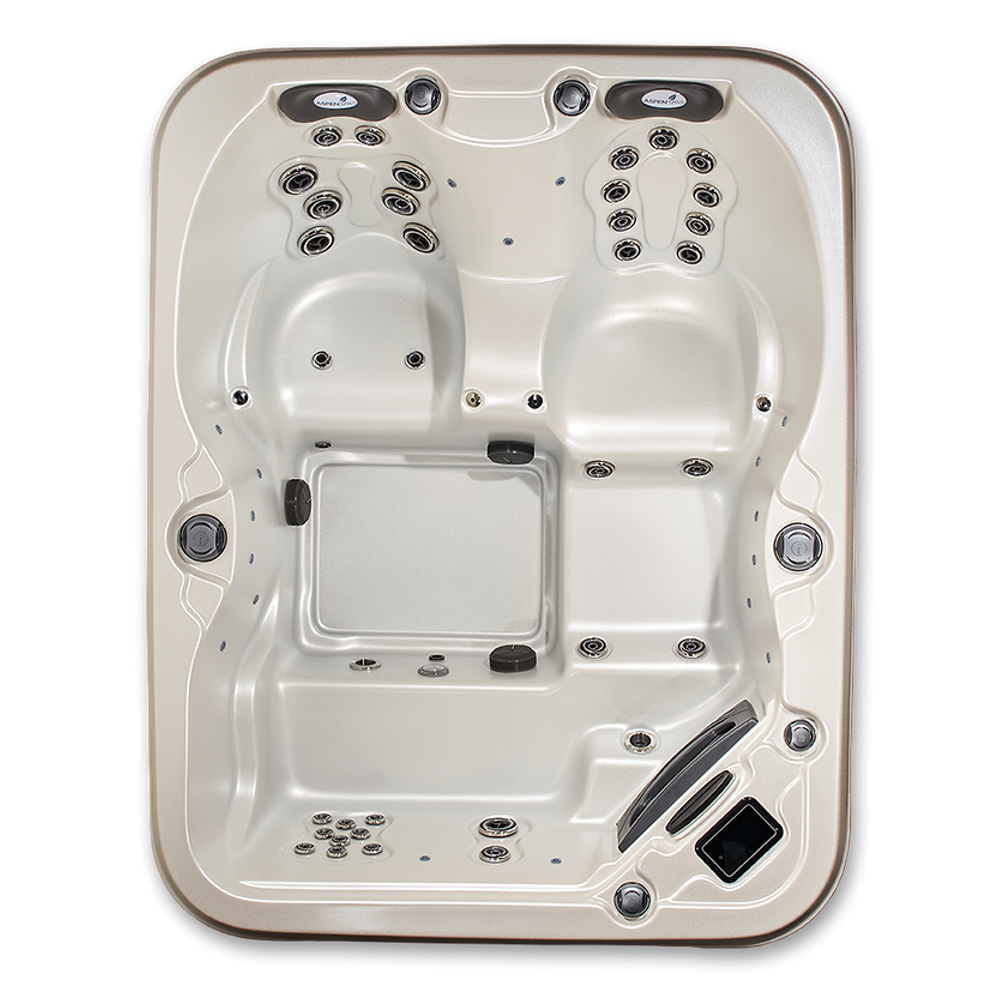 Quattro Hot Tub 4-Person Spa – Compact Design with Lounger and Captain’s Chair