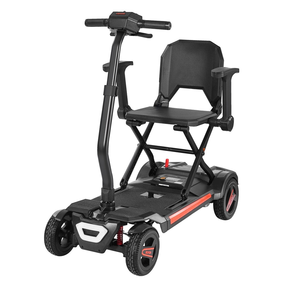 VEVOR 4-Wheel Electric Mobility Scooter Integrated Foldable Mobility Wheelchair