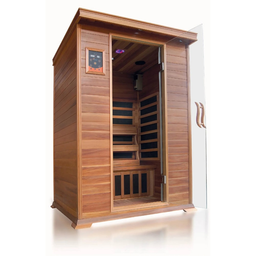 Sunray Sierra 2-Person Infrared Cedar Sauna with Carbon Heaters