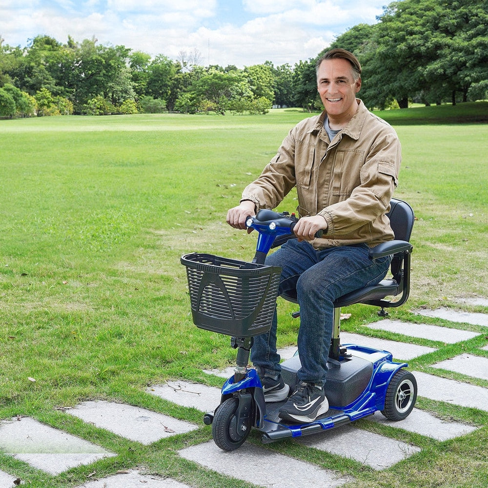 Uimoso 3-Wheel Folding Mobility Scooter for Seniors 12Mile Range 265LBS Capacity