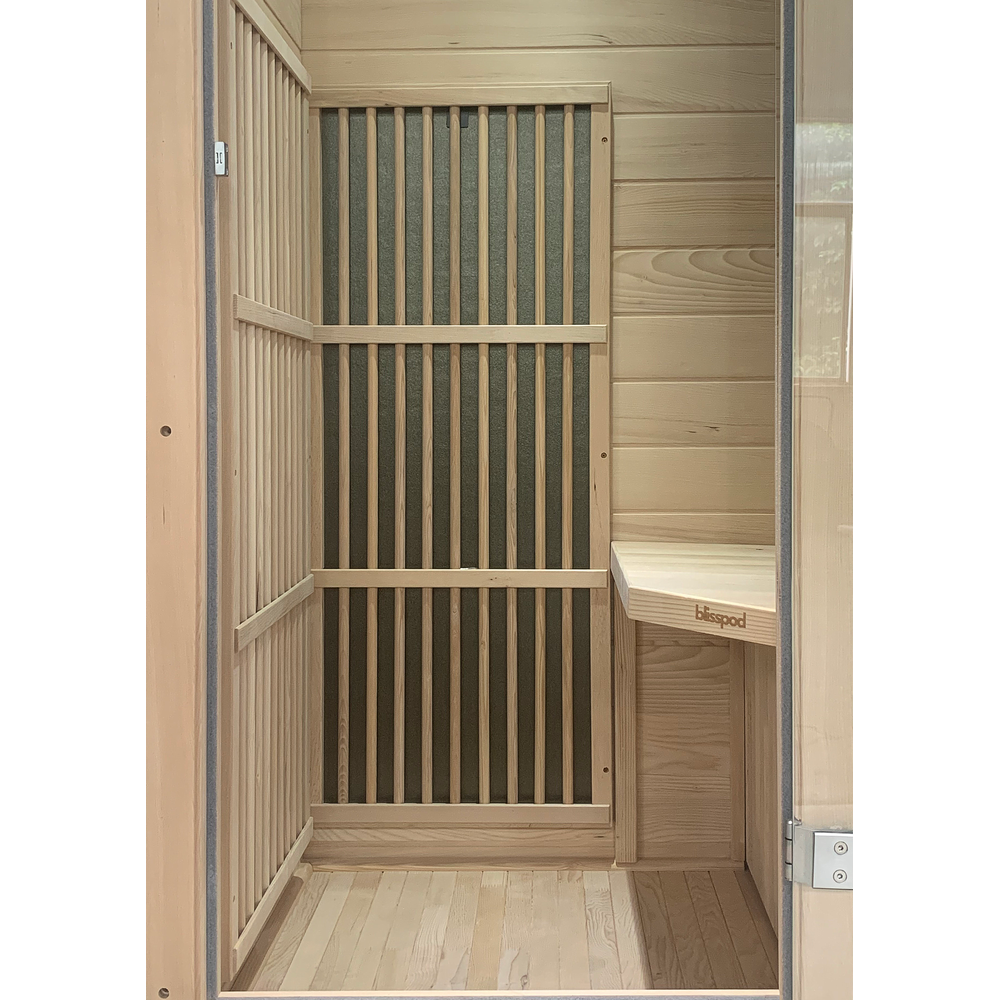 Blisspod | Vienna | Far Infrared Sauna | Canadian Hemlock Very Low EMF | 72.8"H x 35.4"W x 25.6"D | 1 Person