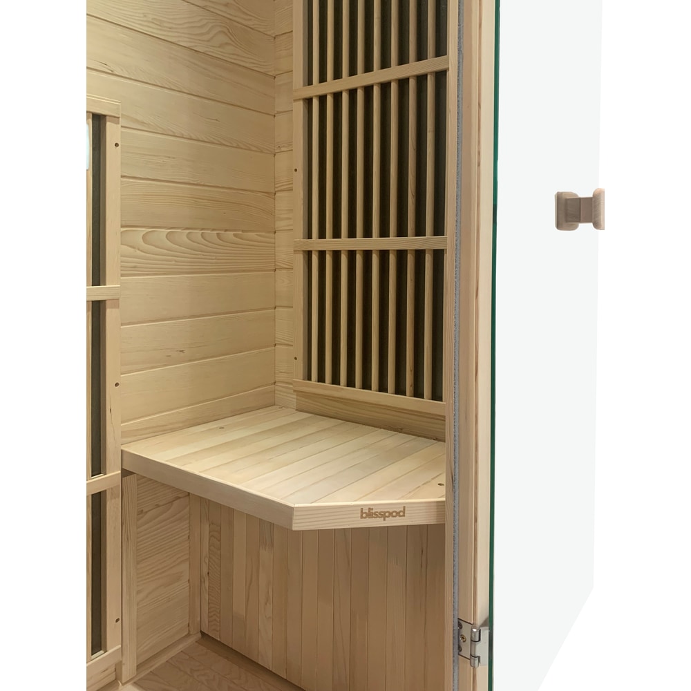 Blisspod | Vienna | Far Infrared Sauna | Canadian Hemlock Very Low EMF | 72.8"H x 35.4"W x 25.6"D | 1 Person