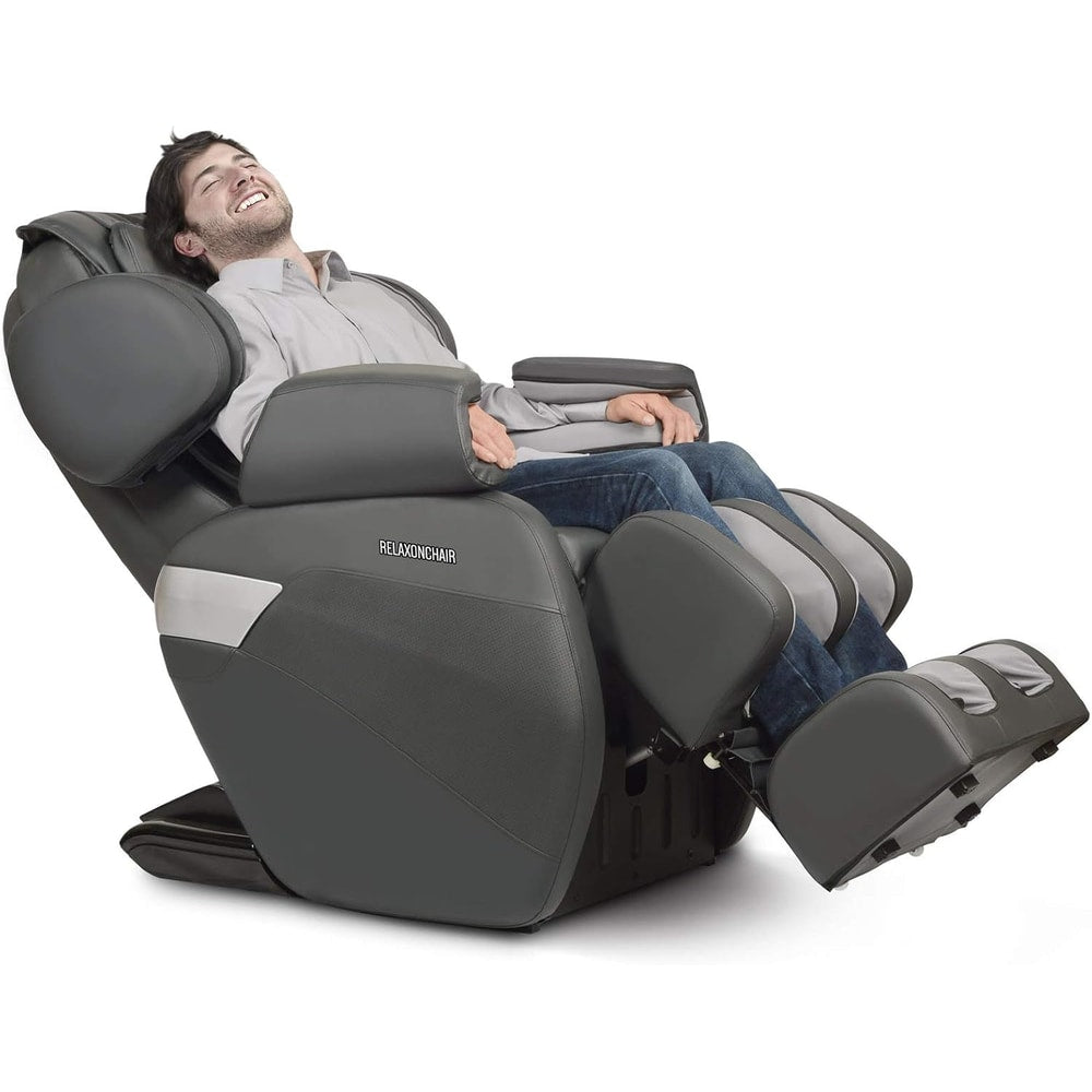 [MK-II plus Full Body Zero Gravity Shiatsu Massage Chair with Built-In Heat and Air Massage System - Charcoal