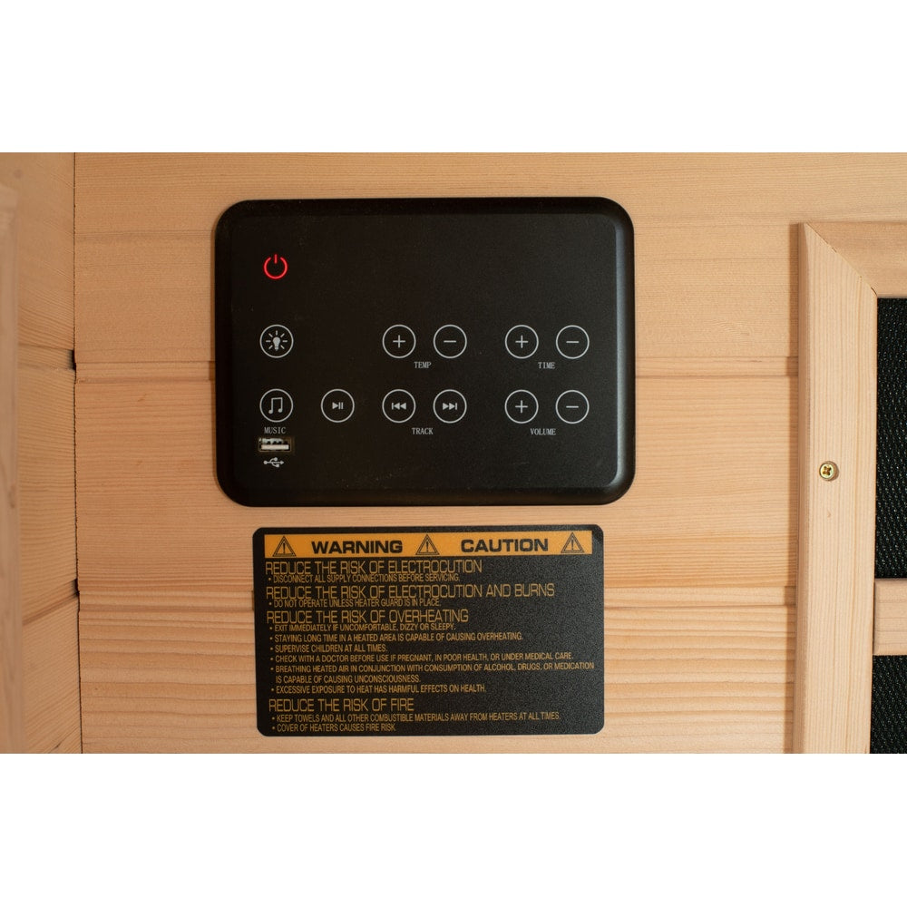 Blisspod, Vienna, Corner Spacious Far Infrared Sauna Canadian Hemlock Ultra Low EMF, 12 Heaters, 4-5 Persons