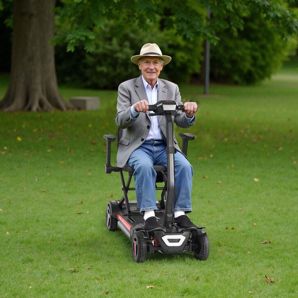 VEVOR 4-Wheel Electric Mobility Scooter Integrated Foldable Mobility Wheelchair