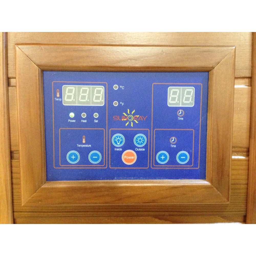 Sunray Sierra 2-Person Infrared Cedar Sauna with Carbon Heaters