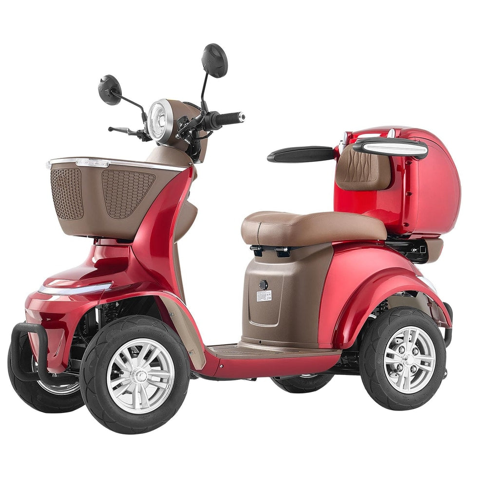 Uimoso Heavy Duty 4-Wheel Mobility Scooter 21.5 Miles Range 3-Speed, 500Lbs Load
