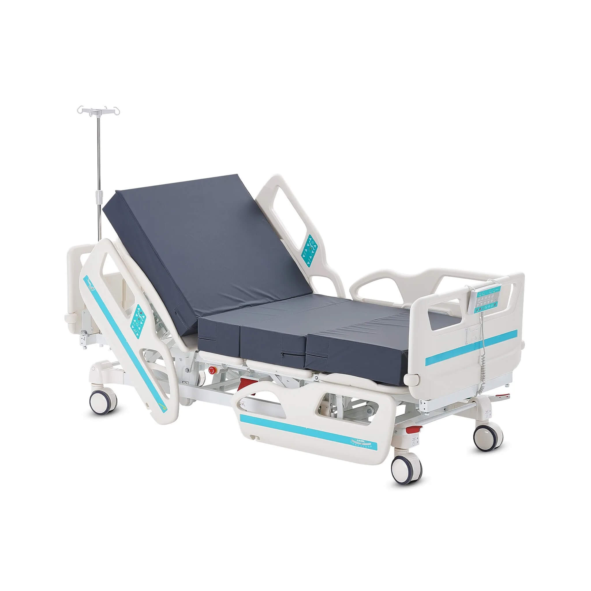 Premium 5-Function Electric Adjustable Medical Hospital Bed With Cardiac Position, 550LBS (SAK62312)