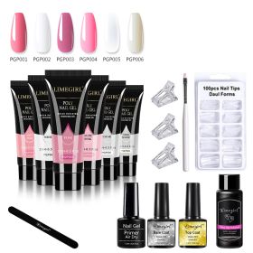 Limegirl Nail Extension Gel Set For Manicure 15ML Quick Extension Set Slip Solution Acrylic Gel Polish Nail Art Tool Kit